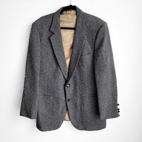 Nino Cerruti Single Breasted 100% Wool Sport Vintage Houndstooth Blazer Coat - Picture 1 of 11